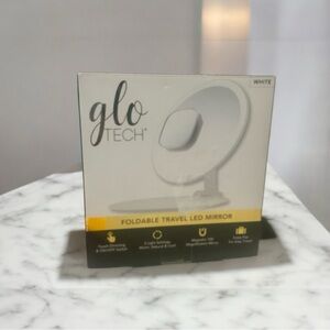 Glo Tech-Sleek Foldable LED Vanity Mirror - White